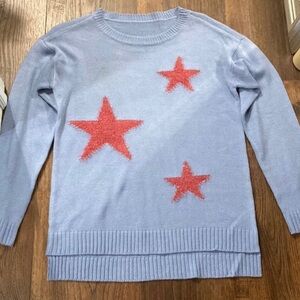 Periwinkle Acrylic Star Sweater size small